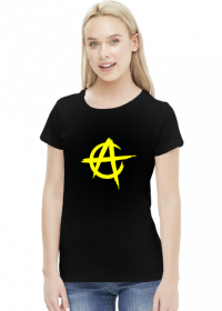 Anarchokapitalizm - czarna damska koszulka