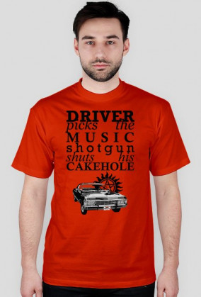 Driver and Shotgun – Supernatural – t-shirt męski