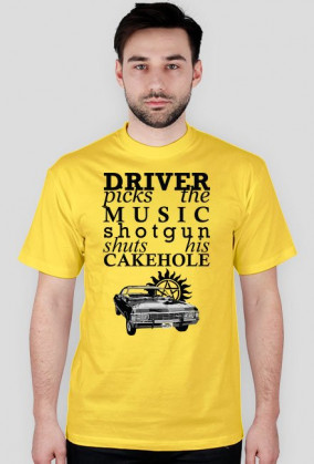 Driver and Shotgun – Supernatural – t-shirt męski