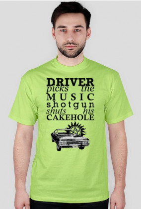 Driver and Shotgun – Supernatural – t-shirt męski