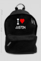 Backpack "I love Justin"