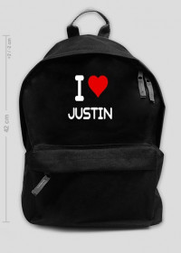 Backpack "I love Justin"