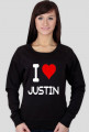Hoodie ladies "I love Justin"