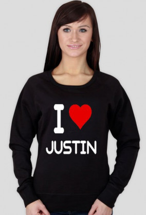 Hoodie ladies "I love Justin"