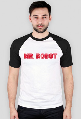 Mr Robot Koszulka (Czarny/Czerwony)