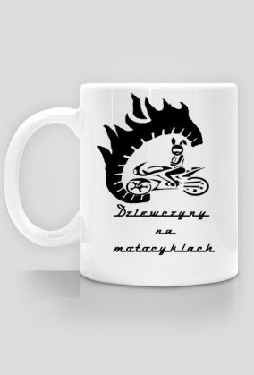 Kubek z logo "Dziewczyny na motocyklach"