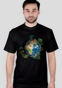 Koszulka męska Ziemia czarna