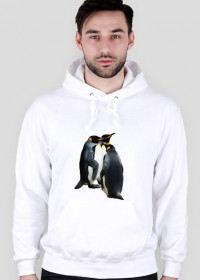 Bluza męska z kapturem Pingwiny