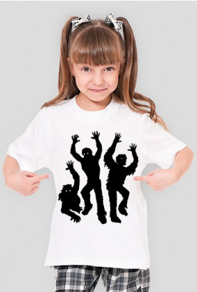 Koszulka dla dziewczynki Halloween Zombi