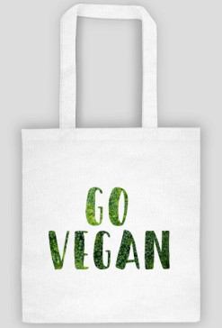 GO VEGAN - torba biała