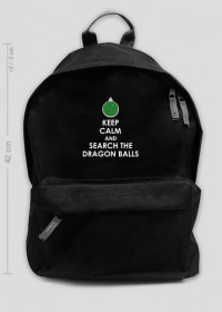 Dragon Ball - Czarny plecak KEEP CALM AND SEARCH THE DRAGON BALLS.