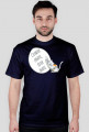 Człowiek chrapie, Kotek drapie – t-shirt męski