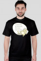 Człowiek musi wcześnie wstać, Kotek woli smacznie spać – t-shirt męski