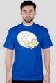 Człowiek musi wcześnie wstać, Kotek woli smacznie spać – t-shirt męski