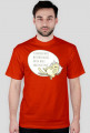 Człowiek musi wcześnie wstać, Kotek woli smacznie spać – t-shirt męski