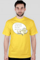 Człowiek musi wcześnie wstać, Kotek woli smacznie spać – t-shirt męski