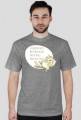 Człowiek musi wcześnie wstać, Kotek woli smacznie spać – t-shirt męski