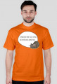 Człowiek w pracy się zużywa, Kotek pół dnia odpoczywa – t-shirt męski