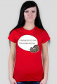 Człowiek w pracy się zużywa, Kotek pół dnia odpoczywa – t-shirt damski
