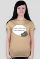 Człowiek w pracy się zużywa, Kotek pół dnia odpoczywa – t-shirt damski