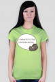 Człowiek w pracy się zużywa, Kotek pół dnia odpoczywa – t-shirt damski