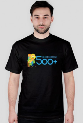 T-shirt męski różne kolory Bezrobotni 500+