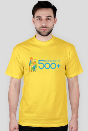 T-shirt męski różne kolory Bezrobotni 500+