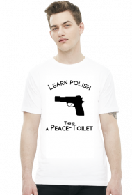 Learn Polish - Pistolet (t-shirt) ciemna grafika