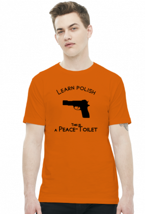 Learn Polish - Pistolet (t-shirt) ciemna grafika
