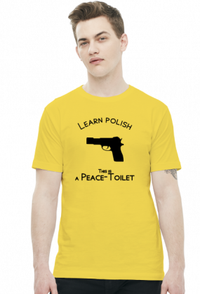 Learn Polish - Pistolet (t-shirt) ciemna grafika