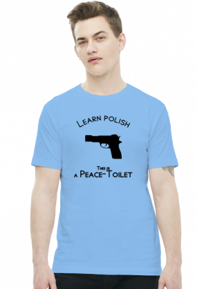 Learn Polish - Pistolet (t-shirt) ciemna grafika
