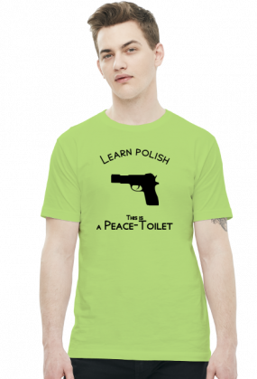 Learn Polish - Pistolet (t-shirt) ciemna grafika