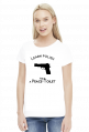 Learn Polish - Pistolet (bluzka damska) ciemna grafika