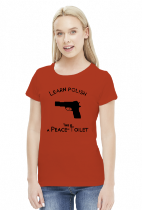 Learn Polish - Pistolet (bluzka damska) ciemna grafika