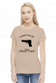 Learn Polish - Pistolet (bluzka damska) ciemna grafika