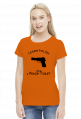 Learn Polish - Pistolet (bluzka damska) ciemna grafika