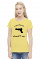 Learn Polish - Pistolet (bluzka damska) ciemna grafika