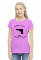 Learn Polish - Pistolet (bluzka damska) ciemna grafika