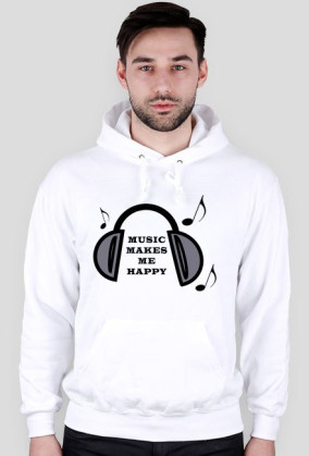 Music makes me happy bluza kaptur