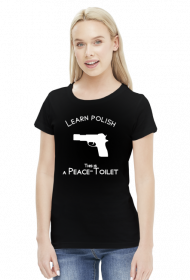 Learn Polish - Pistolet (bluzka damska) jasna grafika