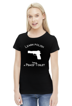 Learn Polish - Pistolet (bluzka damska) jasna grafika