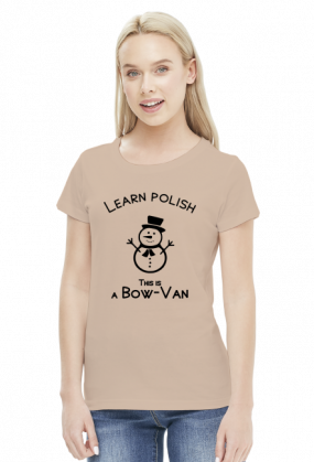 Learn Polish - Bałwan (bluzka damska) ciemna grafika
