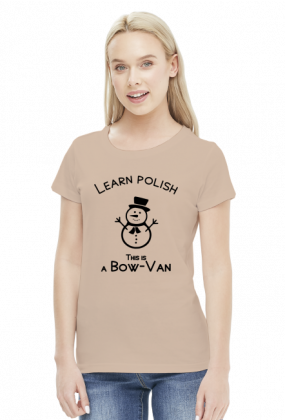 Learn Polish - Bałwan (bluzka damska) ciemna grafika