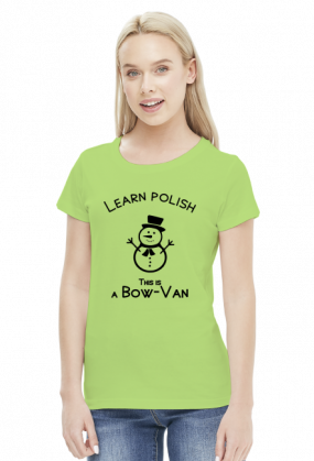 Learn Polish - Bałwan (bluzka damska) ciemna grafika