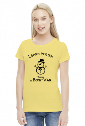 Learn Polish - Bałwan (bluzka damska) ciemna grafika