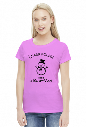 Learn Polish - Bałwan (bluzka damska) ciemna grafika