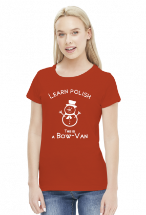 Learn Polish - Bałwan (bluzka damska) jasna grafika