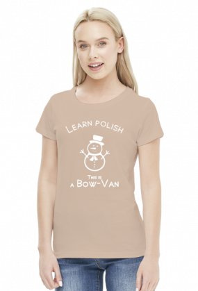 Learn Polish - Bałwan (bluzka damska) jasna grafika