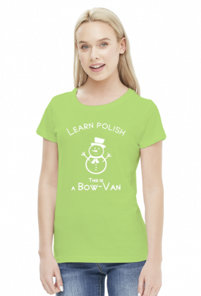 Learn Polish - Bałwan (bluzka damska) jasna grafika