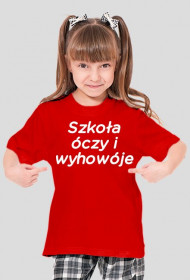 Szkoła óczy i wyhowóje (koszulka dziecięca) jasna grafika